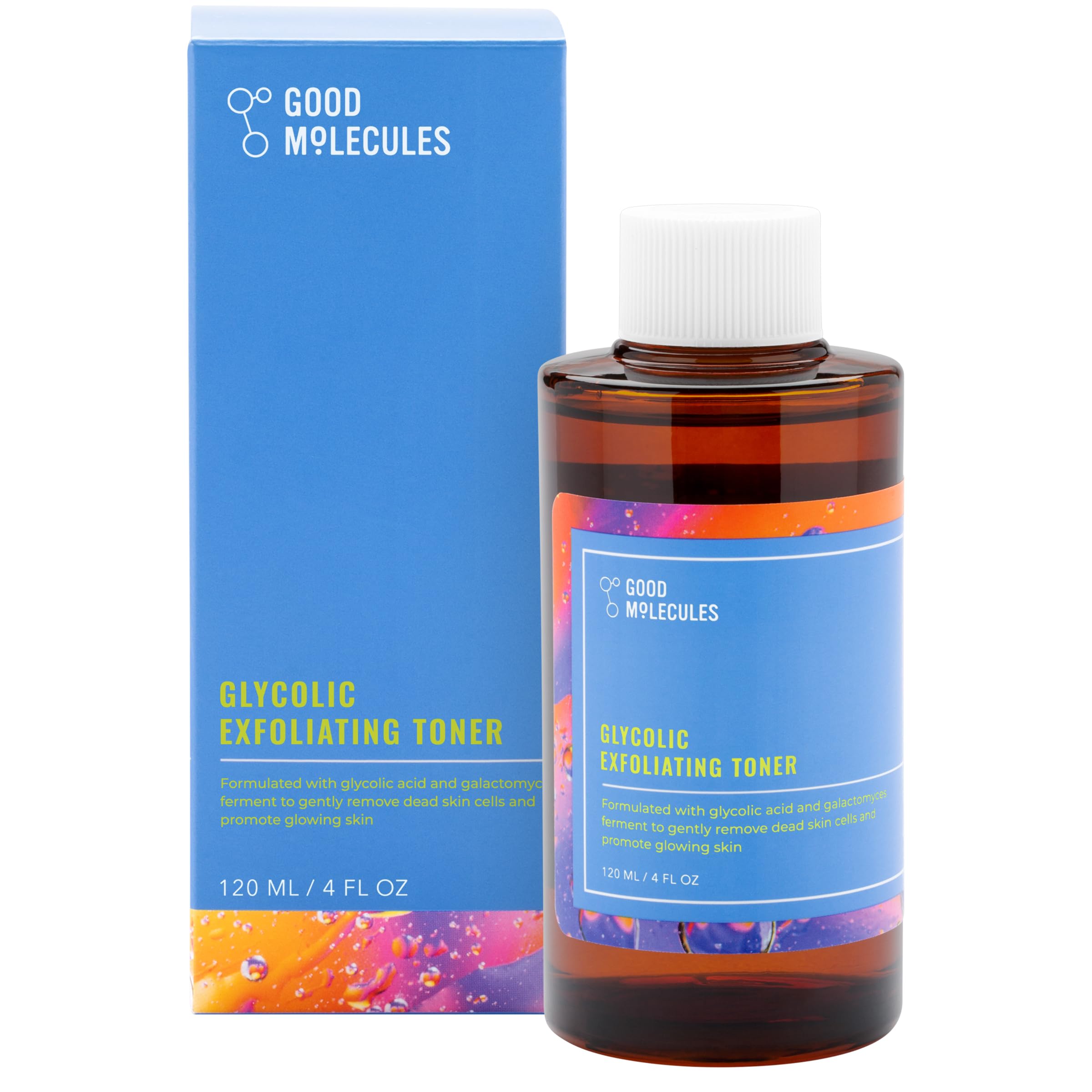 Good Molecules Glycolic Exfoliating Toner - Facial Toner and Exfoliant with Glycolic Acid Hyaluronic Acid and Aloe to Moisturize - Skincare for Face